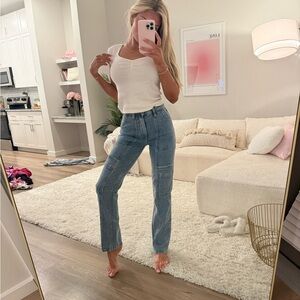 Abercrombie & Fitch Light Blue Straight Leg Jeans